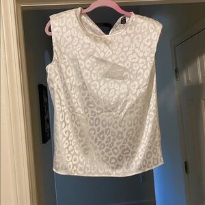 SHEIN White Patterned Sleeveless Top